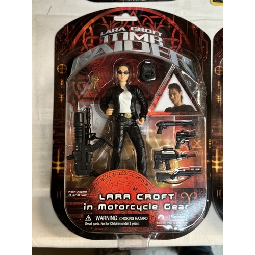 9 - 4 Tomb Raider Lara Croft figures in blister packs, as new