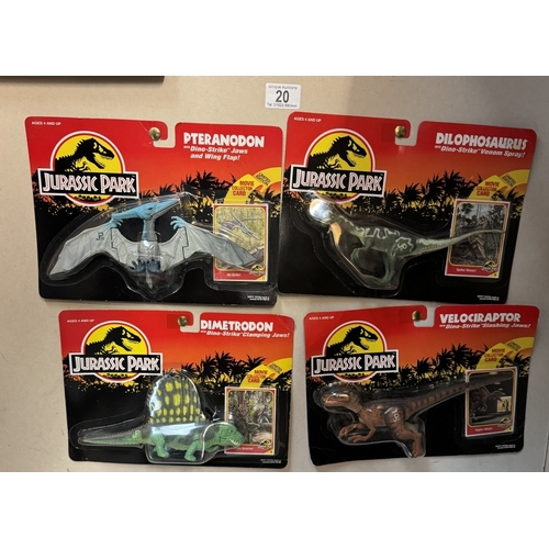 20 - 4 Jurassic park figures in blister packs