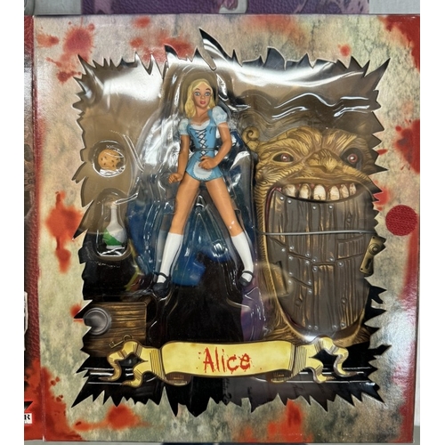 32 - 3 Boxed Mezco Scary Tales Alice In Wonderland figure groups