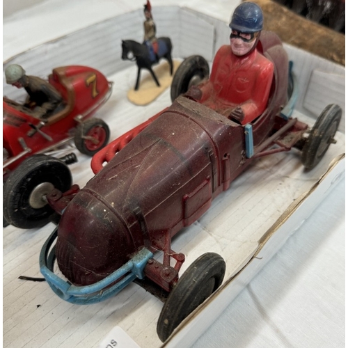 38 - A vintage Marx friction midget racer & one other etc