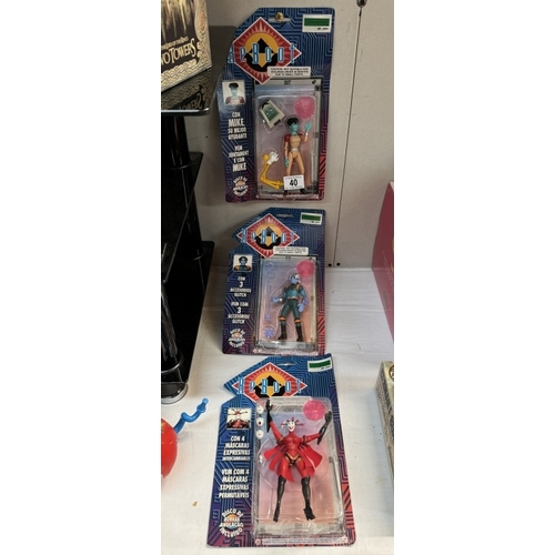 40 - 3 Reboot figures in blister packs, all as new