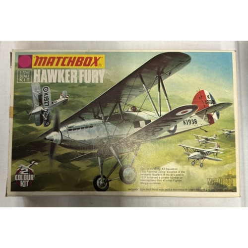 57 - 3 Vintage Matchbox & A Heller 1/72 model aircraft kits