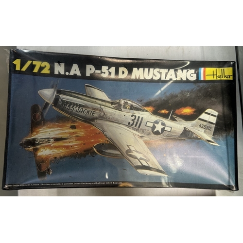 57 - 3 Vintage Matchbox & A Heller 1/72 model aircraft kits