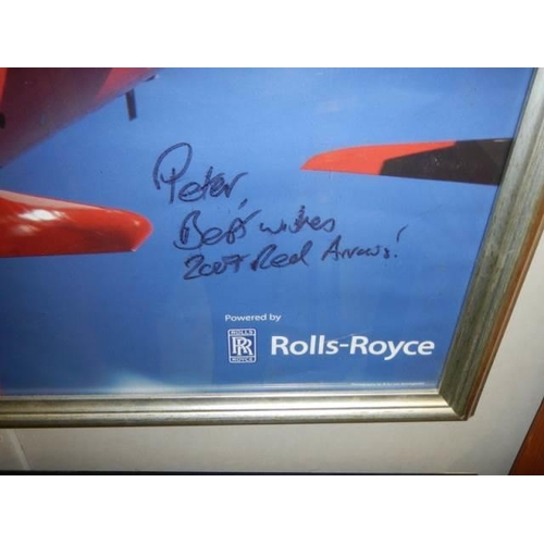 940 - A framed and glazed signed Red Arrows print, COLLECT ONLY.