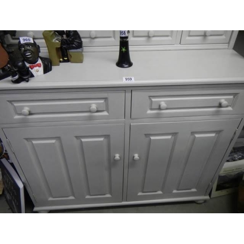 959 - A painted open rack dresser. COLLECT ONLY.