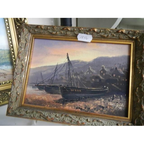 963 - Three oil paintings of nautical scenes, COLLECT ONLY.