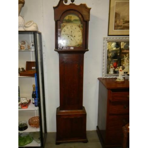 982 - A Victorian 8 day Grandfather clock, a/f. COLLECT ONLY.