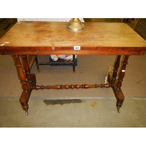 983 - A Victorian rosewood side table, COLLECT ONLY.