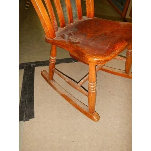 992 - An early 20th century rocking chair, COLLECT ONLY.