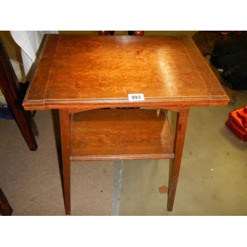 993 - A small Edwardian fold over table, COLLECT ONLY.