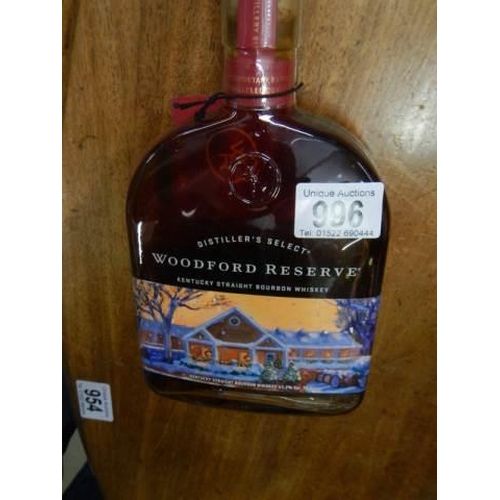 996 - A bottle of Woodford Reserve Whisky.