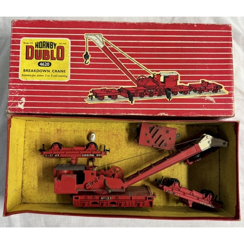 63 - Hornby Dublo 4620 breakdown crane, Corgi Classics, models of Yesteryear, YS39 passenger coach and ho... 