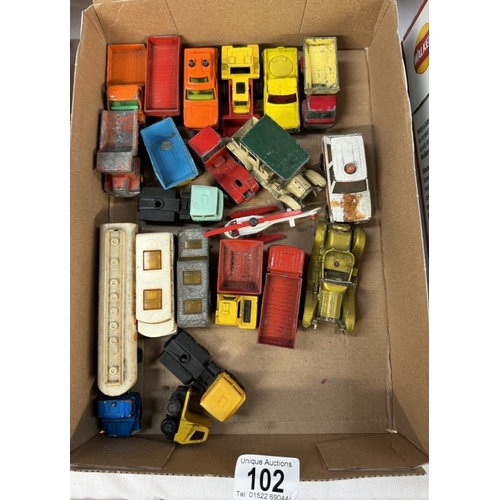 102 - A quantity of unboxed diecast including Matchbox, Majorette etc