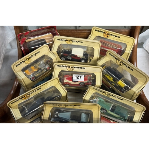 107 - 18 Boxed Matchbox Of Yesteryear cars & vans