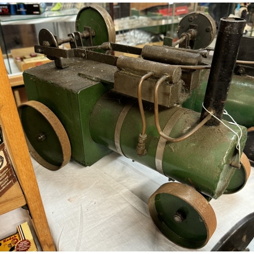 113 - A large scratch built model of a steam engine (Not live steam) Length 44cm