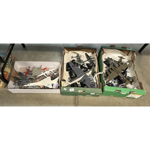 96 - 3 Boxes of Diecast aircraft etc