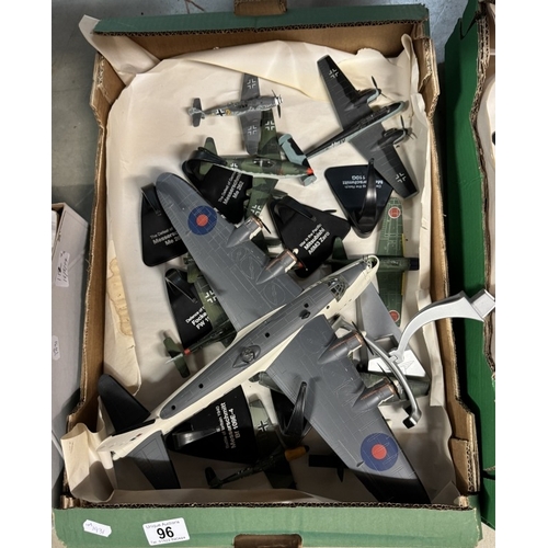 96 - 3 Boxes of Diecast aircraft etc