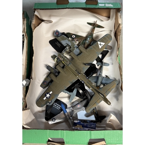 96 - 3 Boxes of Diecast aircraft etc