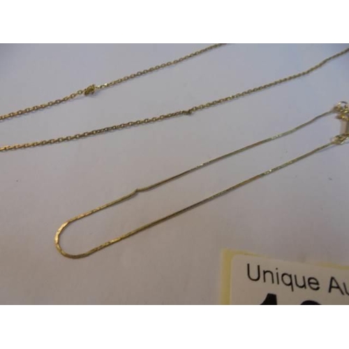 1061 - A 14ct fine gold necklace and bracelet,