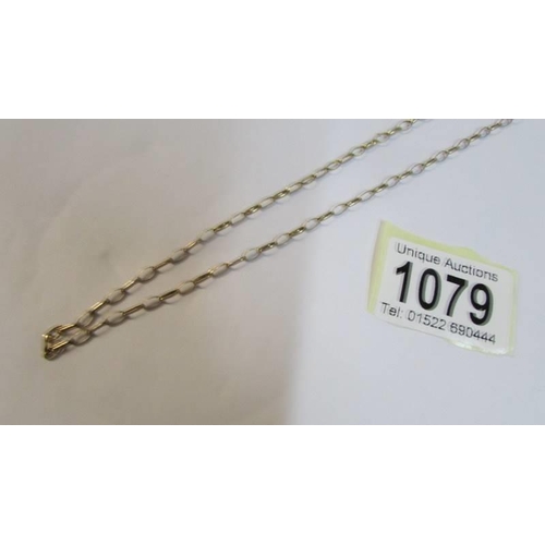 1079 - A 9ct gold chain, 3.2 grams.