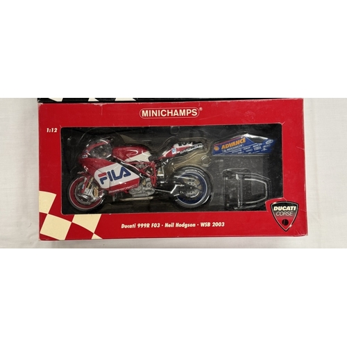 156 - 3 Minichamps 1/12 including Honda NSR 500, Ducati 999R F03, Honda NBR 500