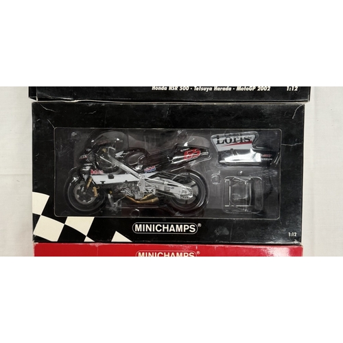 156 - 3 Minichamps 1/12 including Honda NSR 500, Ducati 999R F03, Honda NBR 500