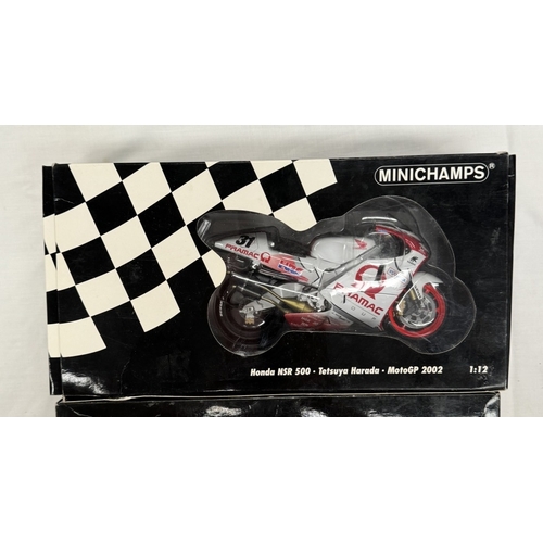 156 - 3 Minichamps 1/12 including Honda NSR 500, Ducati 999R F03, Honda NBR 500