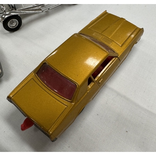 164 - A unboxed Matchbox kingsize Mercury Cougar, Mercedes Benz Ambulance etc