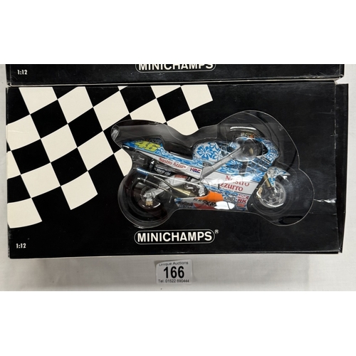 166 - 2 Minichamps 1/12 Valentino Rossi autographed motorbikes. 2001 Honda NSR 500 No 245 / 250 & 239/250