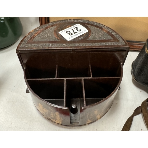 278 - A vintage Bakelite desk tidy with spinning hidden section