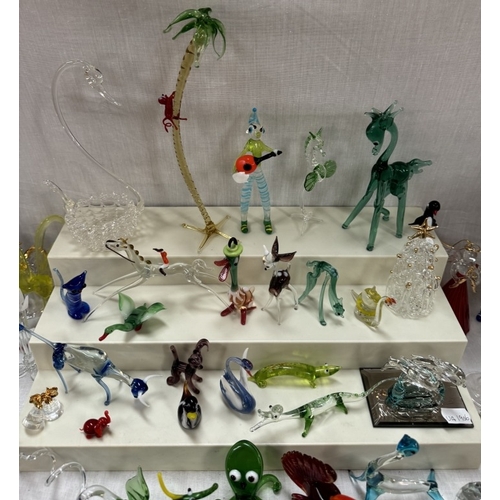 296 - A large lot of glass animal figures etc