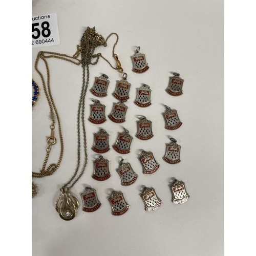 658 - A quantity of necklaces & charms etc.