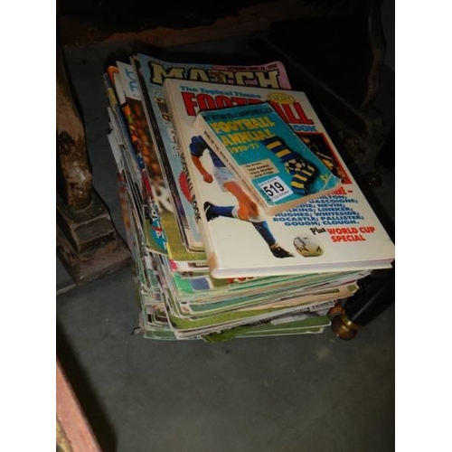 519 - A collection of Match football magazines.