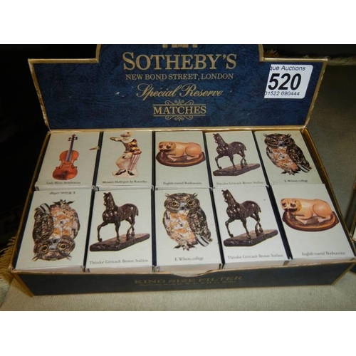 520 - Two complete boxes of Sotheby's match boxes.