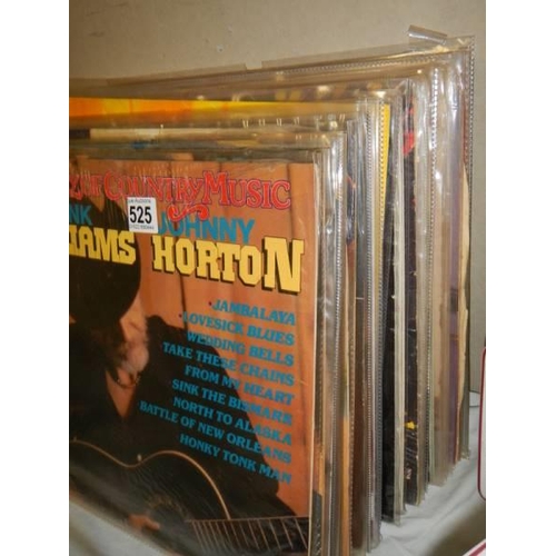 525 - A large quantity of Hank Williams LP records.