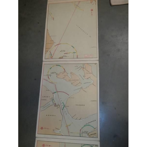 571 - A set of four navigational route maps.