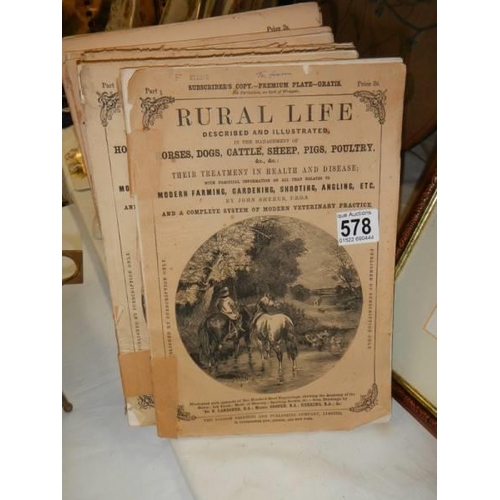 578 - Issues 1 - 12 of Rural Life magazines.