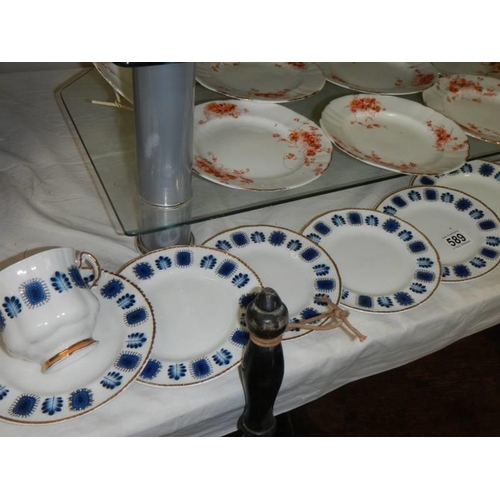 589 - Two shelves of assorted tea plates. COLLECT ONLY