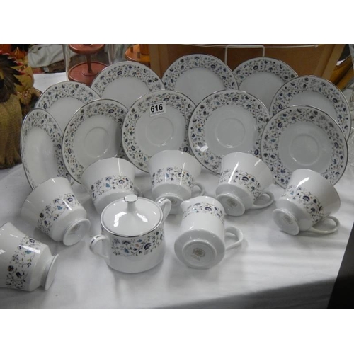 616 - A part tea set. COLLECT ONLY