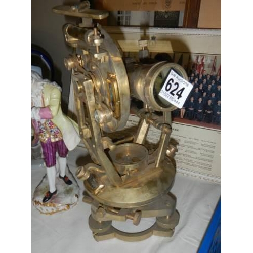 624 - A brass Theodolite. COLLECT ONLY