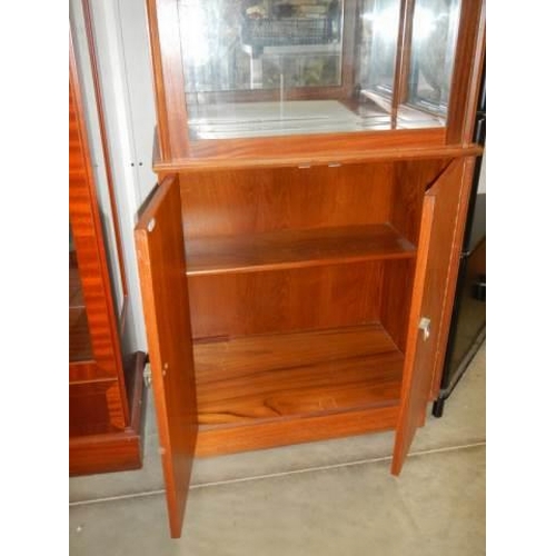 709 - A modern mahogany display cabinet, COLLECT ONLY.