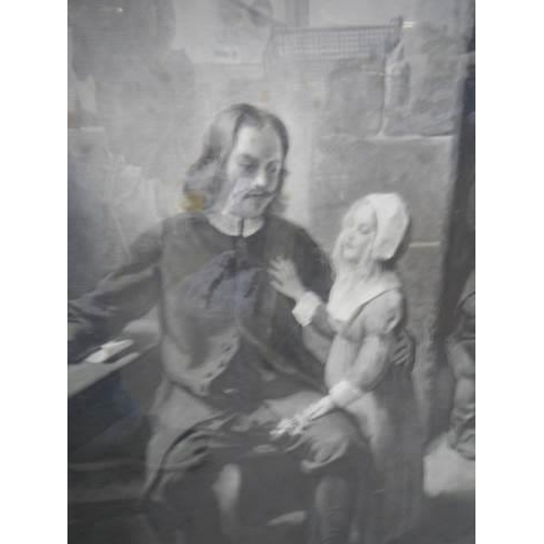 722 - An early 20th century engraving entitled 'John Bunyan and his Daughter' COLLECT ONLY.