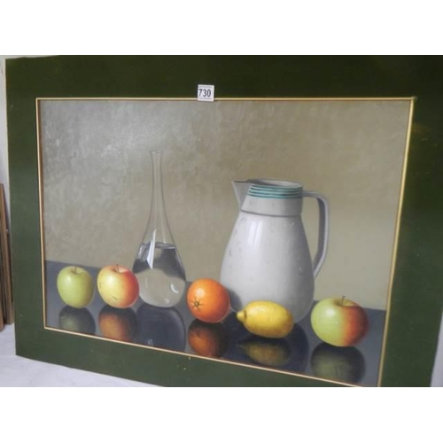 730 - Three good still life paintings on board, COLLECT ONLY.