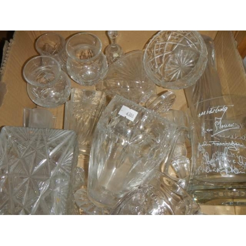 736 - A quantity of cut glass etc., COLLECT ONLY