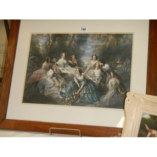 744 - A good quality related print of Paris by F Winterhalter. COLLECT ONLY