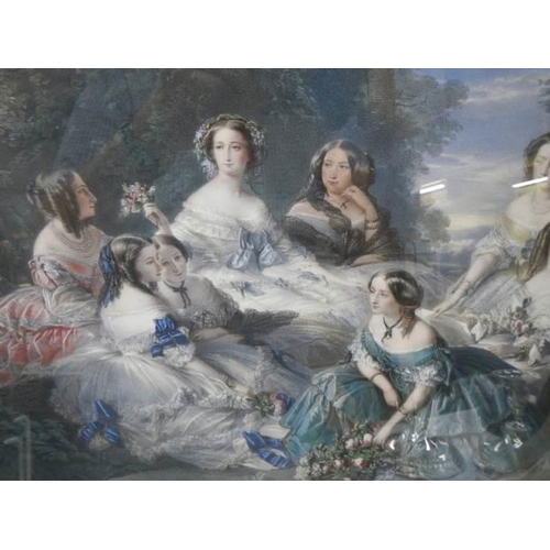 744 - A good quality related print of Paris by F Winterhalter. COLLECT ONLY