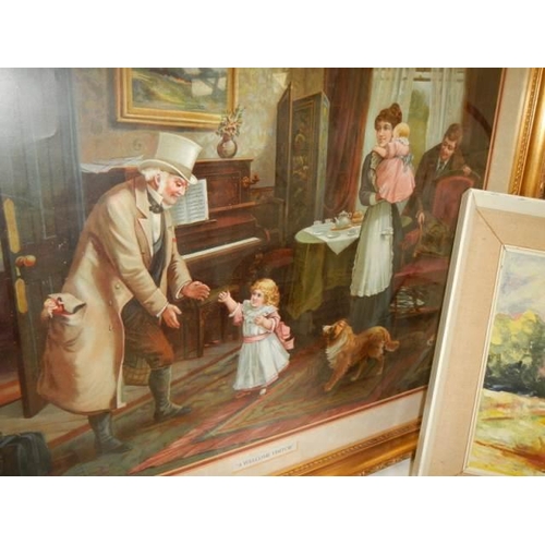 772 - A gilt framed and glazed print entitled 'A Welcome Home' COLLECT ONLY.