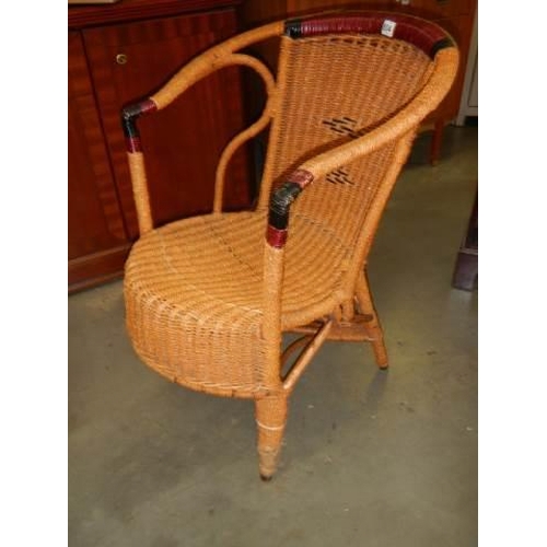 804 - A good mid 20th century cane bedroom chair, COLLECT ONLY.