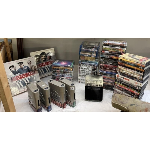 820 - A collection of DVDs including start trek box sets, mash box sets, blu-rays etc