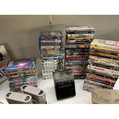 820 - A collection of DVDs including start trek box sets, mash box sets, blu-rays etc